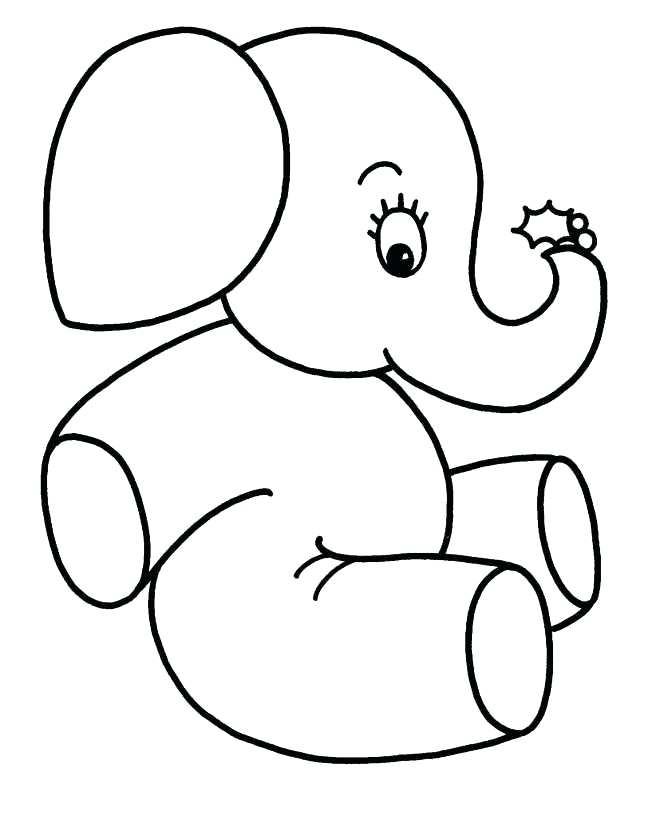 670x820 African Elephant Coloring Page