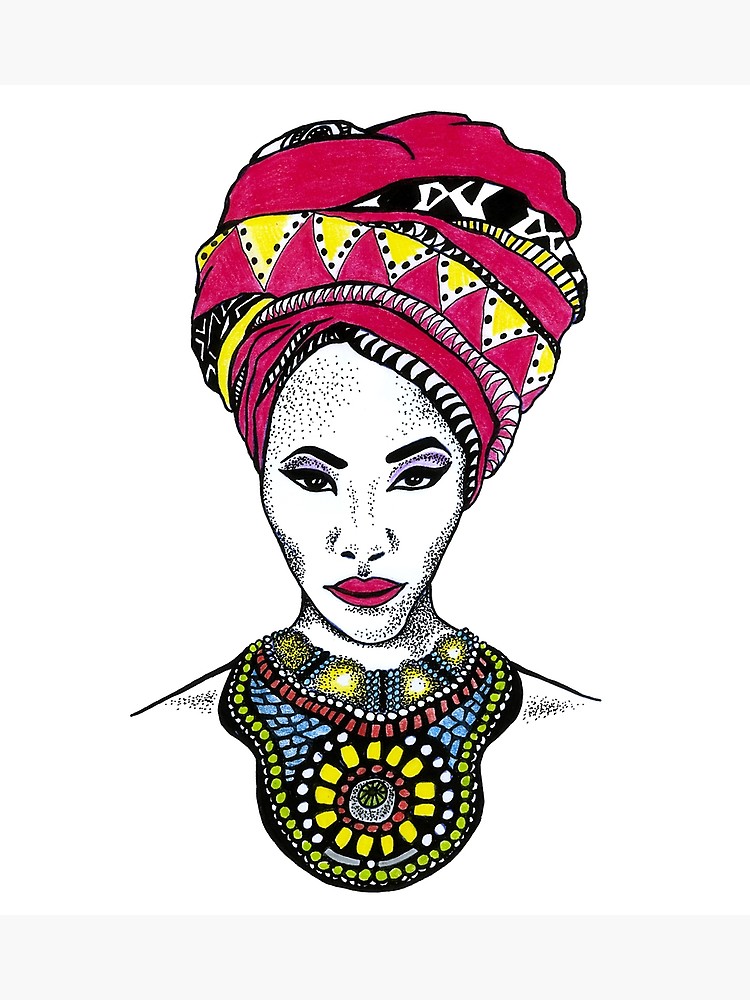 750x1000 African Woman Art Africa Afro American Gift Photographic Print