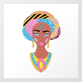264x264 African Woman Art Prints