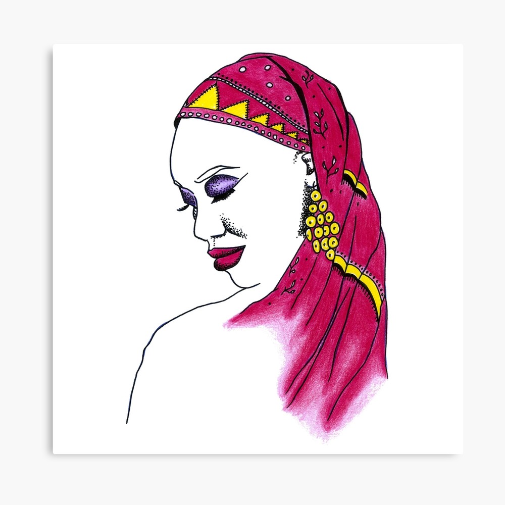 1000x1000 African Woman Design Art Afro American Canvas Print