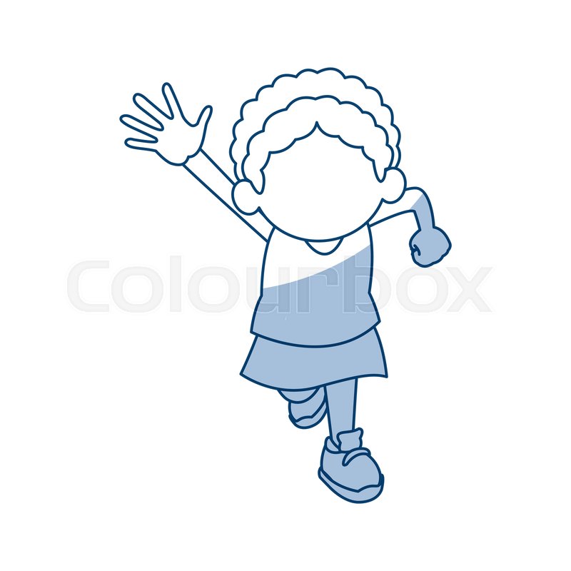 800x800 Cartoon African American Girl With Stock Vector Colourbox