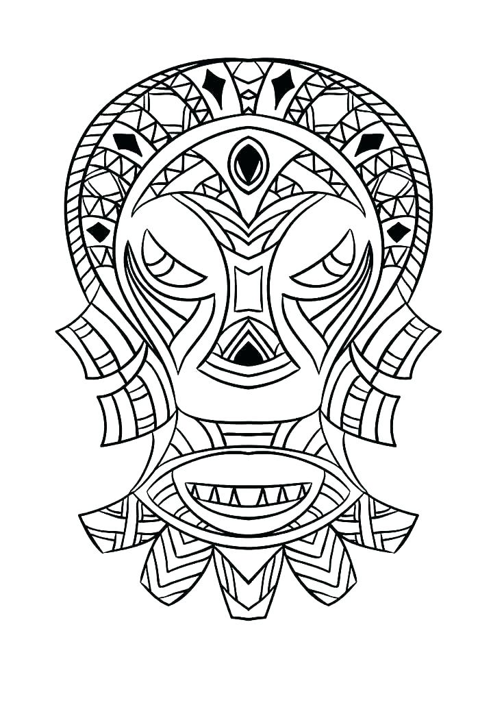 African Mask Drawing | Free download on ClipArtMag