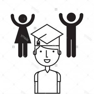 300x300 Photostock Vector African Woman College University Graduate In Pop