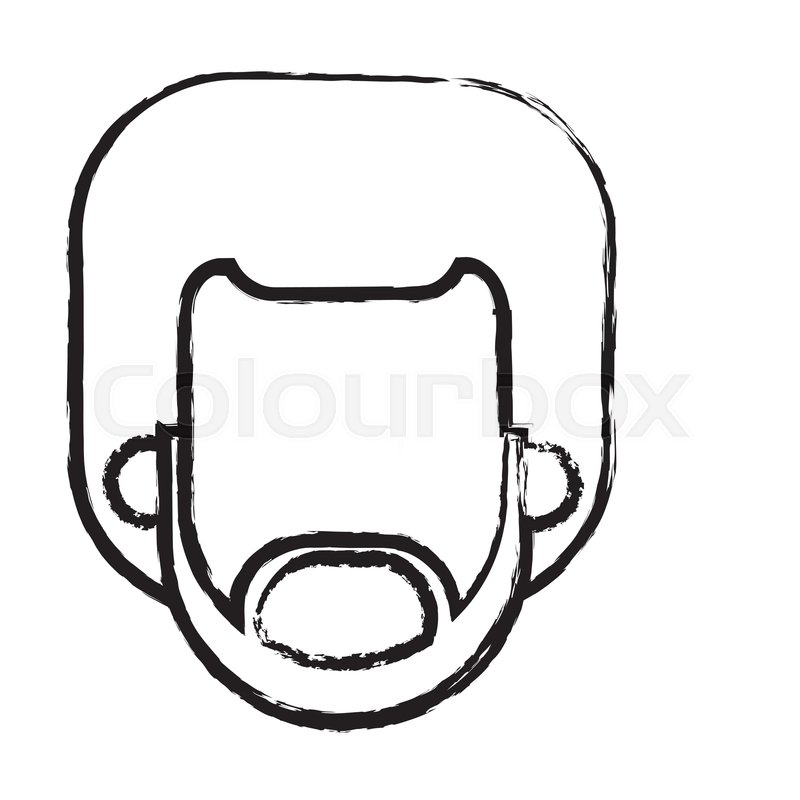 800x800 Head Beard Man Male Afro Person Sketch Stock Vector Colourbox