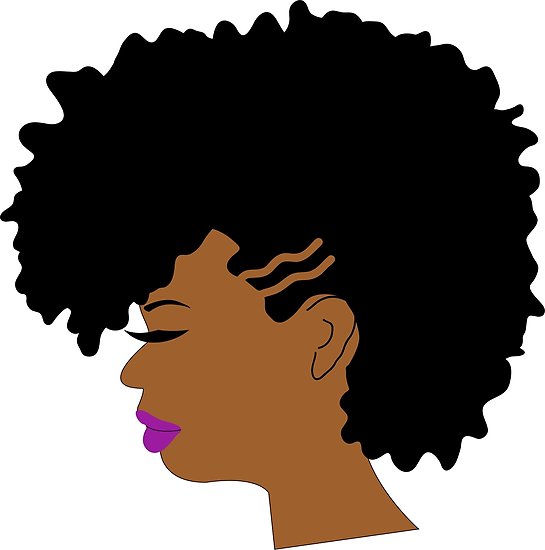 545x550 Curly Afro Girl With Shaved Sides Edgy Hairstyle Posters