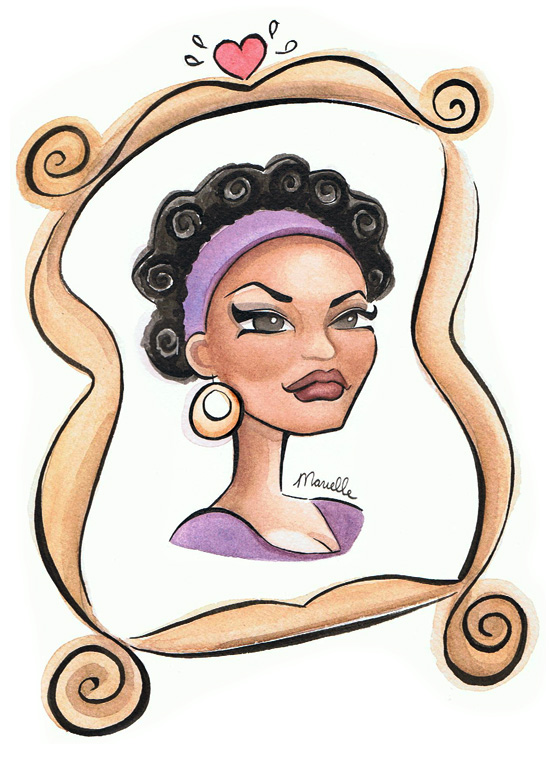 550x760 Tiny Afro Girl Painting