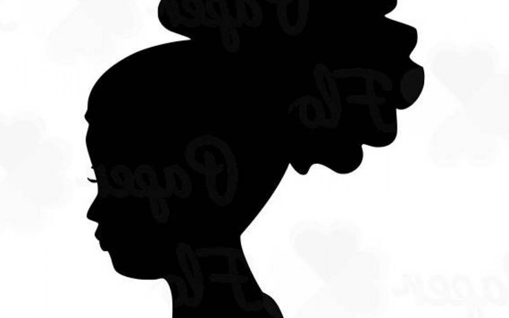 1641x1026 African Woman Silhouette Clip Art Afro Puff Natural Curly Hair