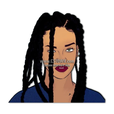 450x450 Afro Girl Digital Transfer