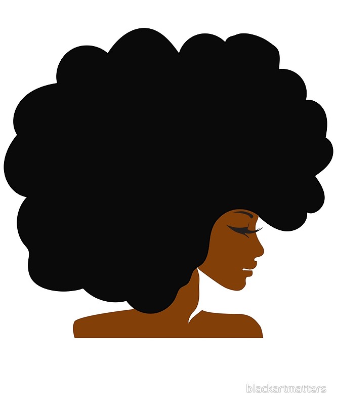 666x800 Black Girl With Afro Hair Silhouette