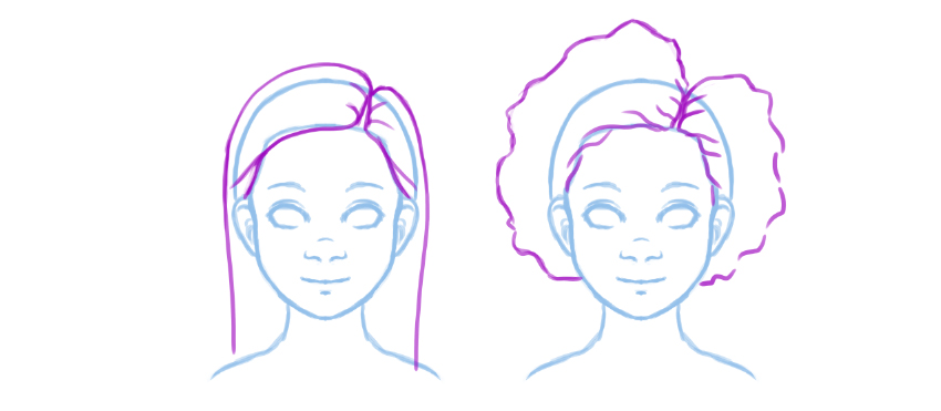850x371 How To Draw Natural, Textured, Afro Hairstyles