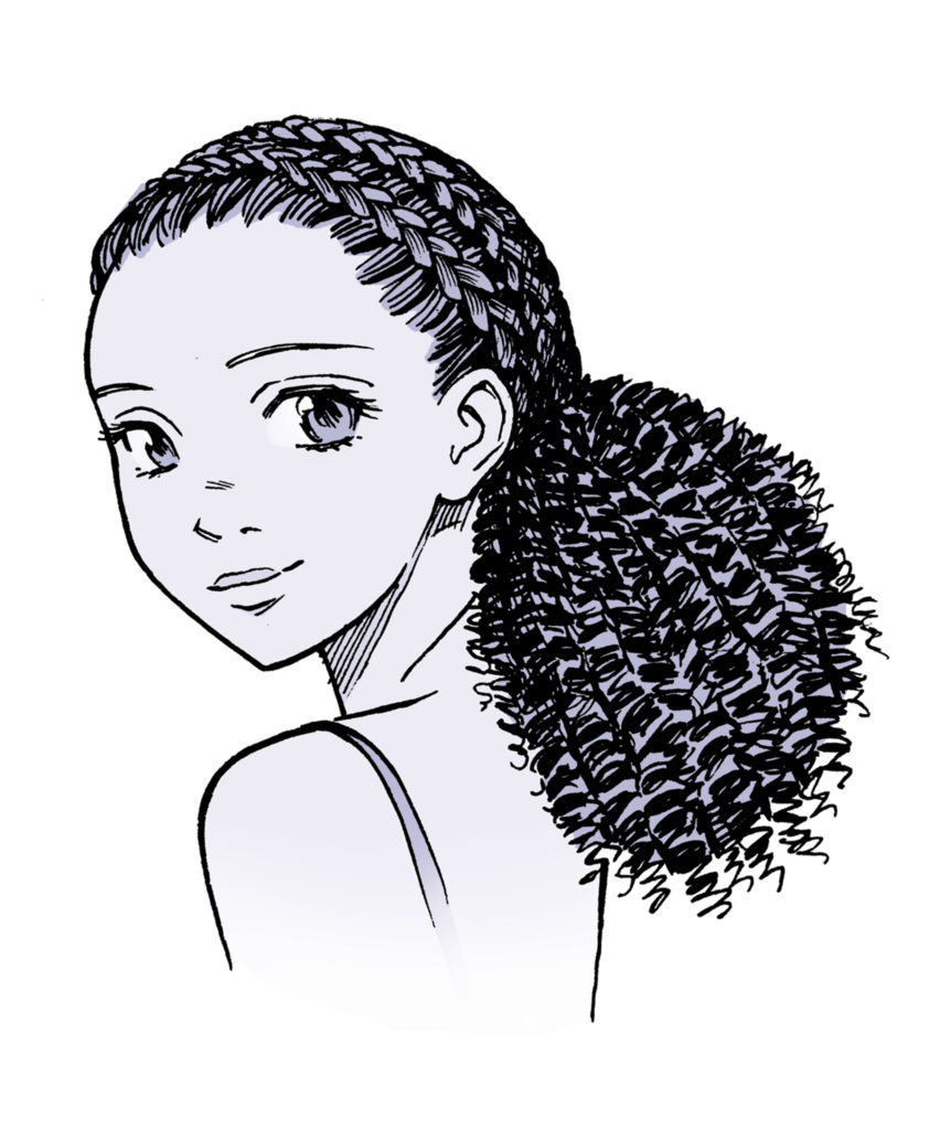 Afro Hair Drawing Free download on ClipArtMag