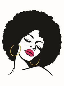 224x300 Art Print Poster Painting Drawing Woman With Afro Hairstyle