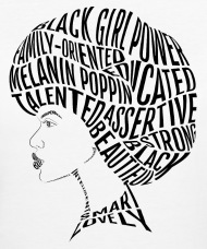 190x228 Afro Hair Word Art Design Women's Organic T Shirt Spreadshirt