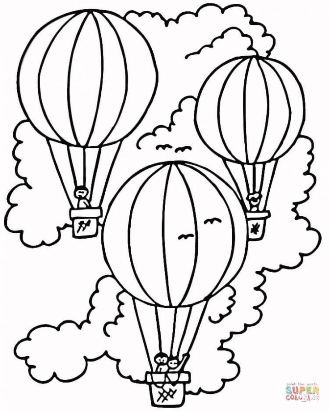 672x840 Coloring Astonishing Drawings Of Hot Air Balloons Hot Air