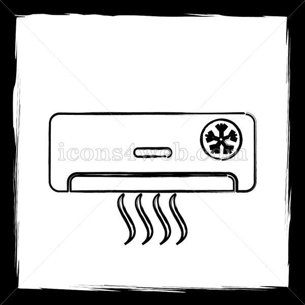 600x600 Air Conditioner Sketch Icon
