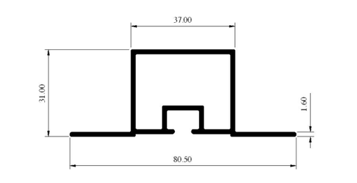 500x256 Black Air Conditioner