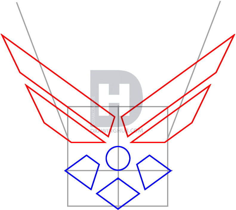 791x705 How To Draw The Air Force Symbol, Step