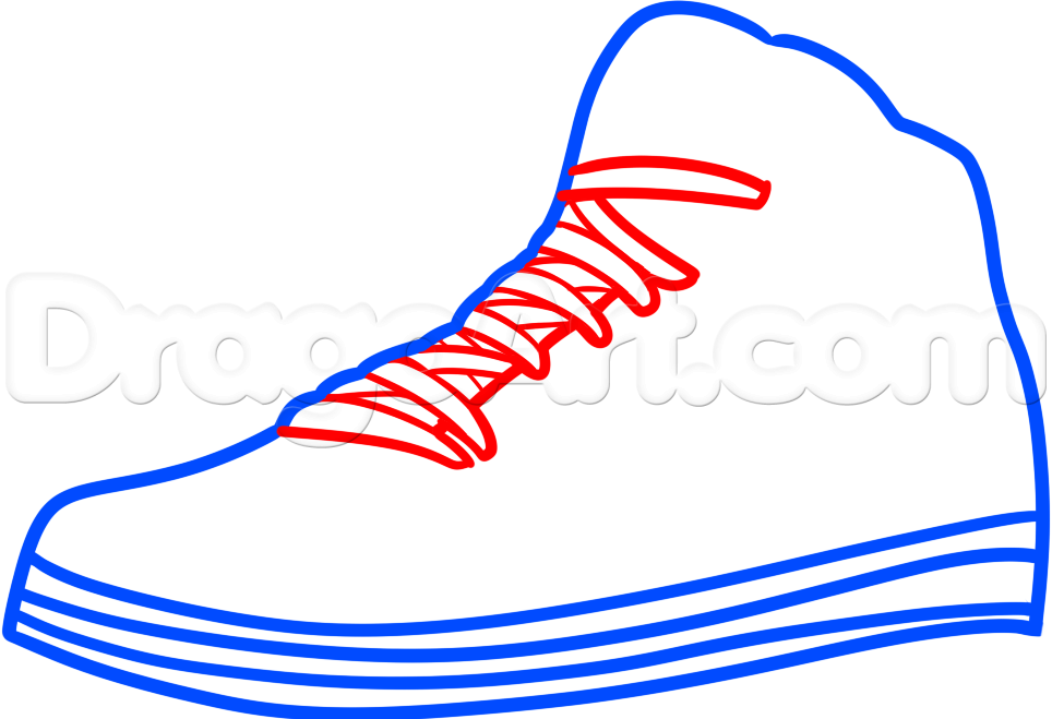 964x659 How To Draw Jordans, Step