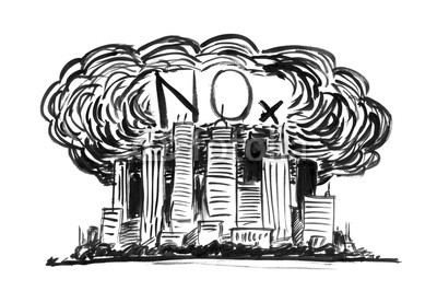 400x266 Black Brush And Ink Artistic Rough Hand Drawing Of High Rise