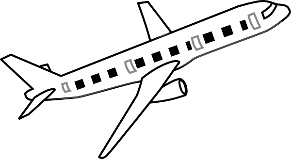 600x328 Airplane Drawing Cliparts