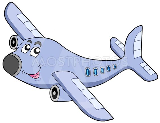 563x434 Cartoon Airplane