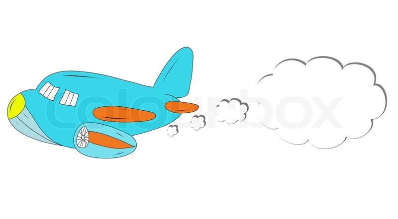 800x441 Drawing Cartoon Airplane Stock Image Colourbox