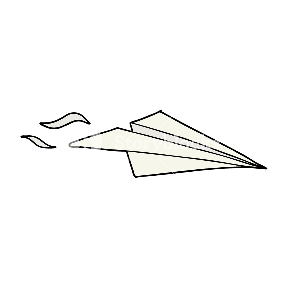 1000x1000 Cartoon Paper Airplane Royalty Free Stock Image