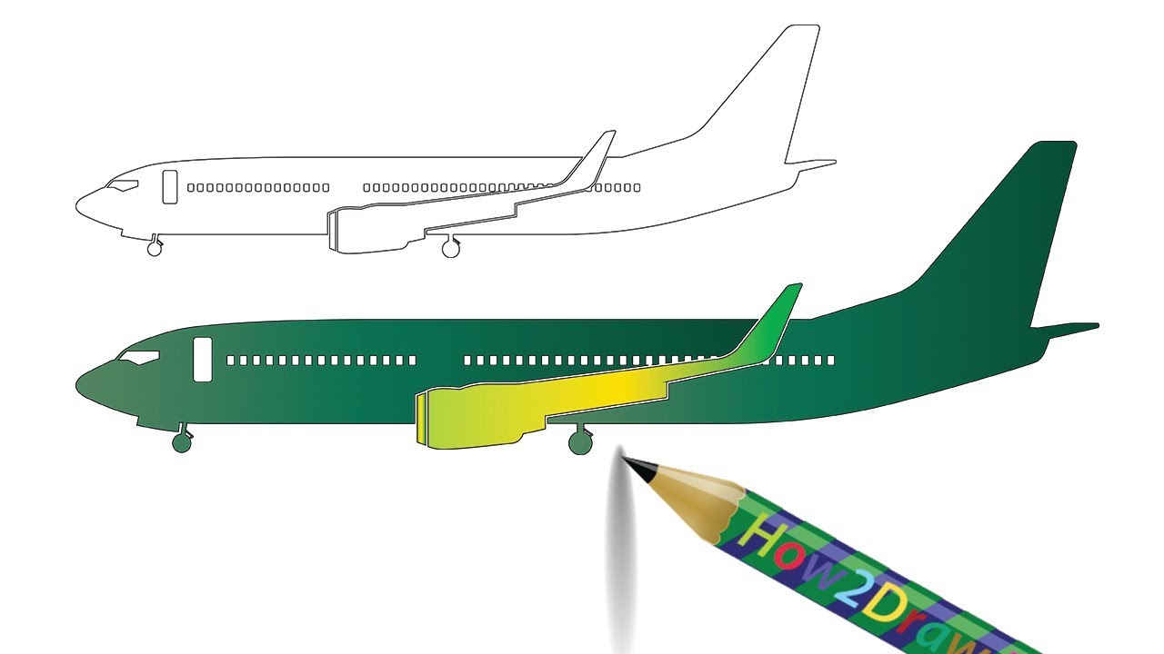 1280x720 How To Draw An Airplane Step
