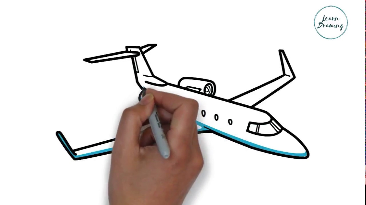1280x720 How To Draw An Airplane Step