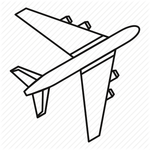 512x512 Air, Aircraft, Airplane, Line, Outline, Plane, Transportation Icon