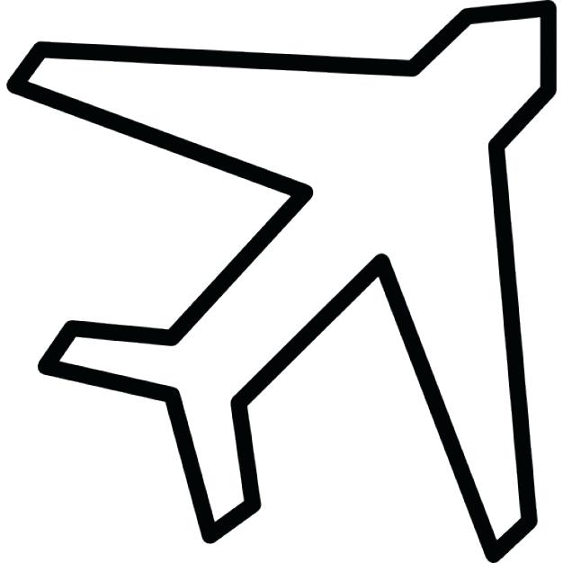 626x626 Line Drawing Of A Airplane Template Blank Illustration Templates