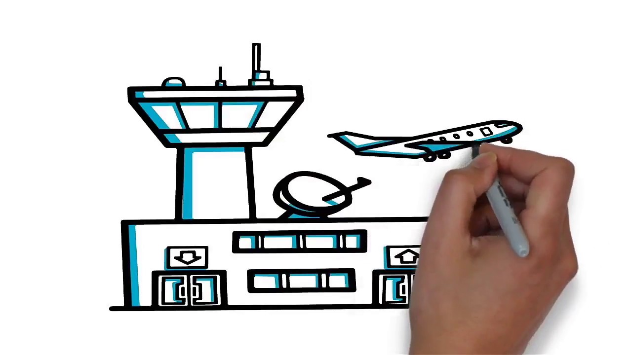 1280x720 How To Draw A Airport Step