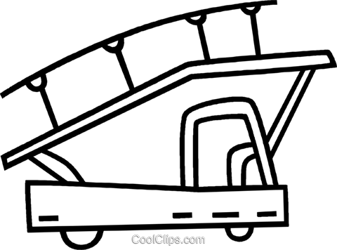480x356 Airport Truck With Stairs Royalty Free Vector Clip Art