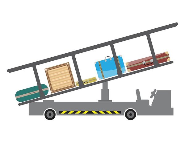 599x464 Airport Belt Loader Luggage Car Art Print