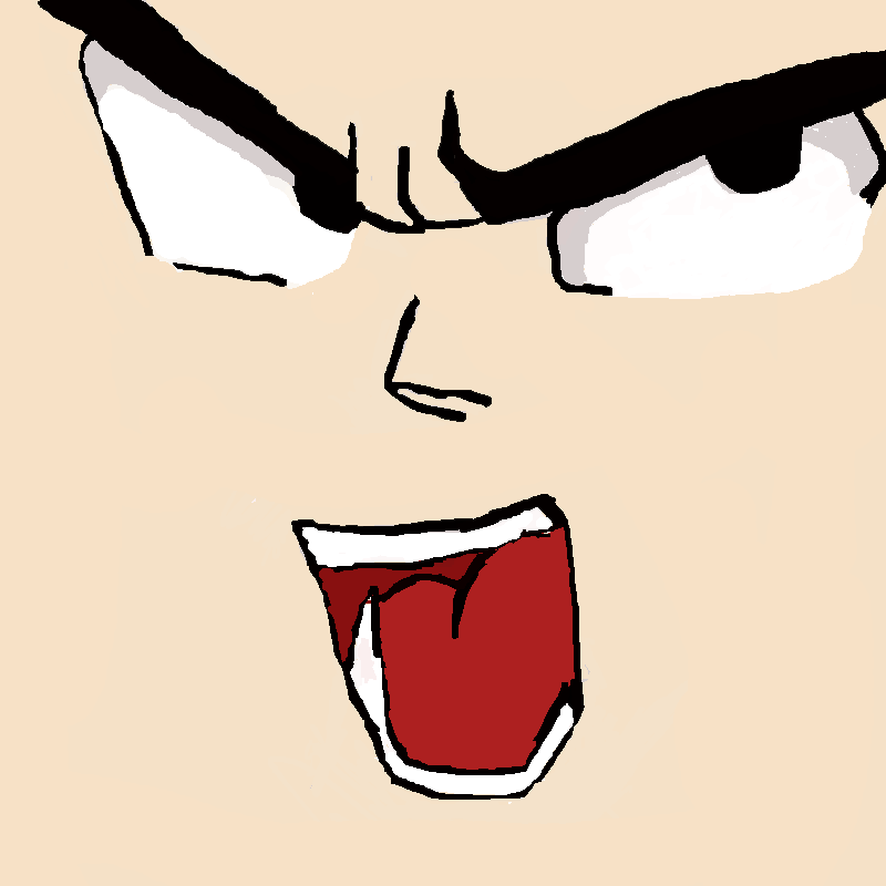 800x800 Goku Face Drawing