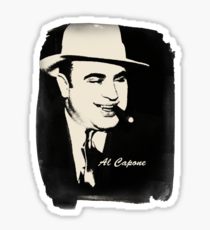 210x230 al capone painting mixed media stickers redbubble