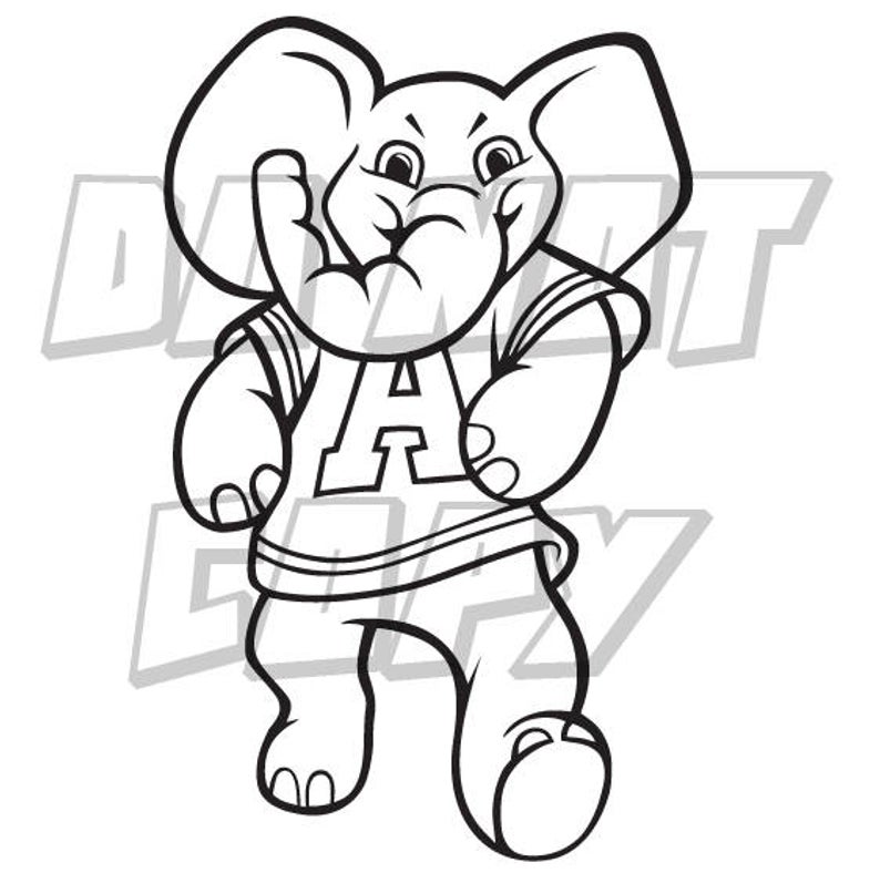 794x797 Alabama Big Al Upright Football Decal Etsy