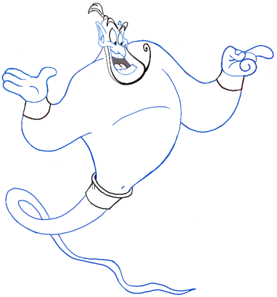 400x428 download free png how to draw the genie from disneys aladdin step