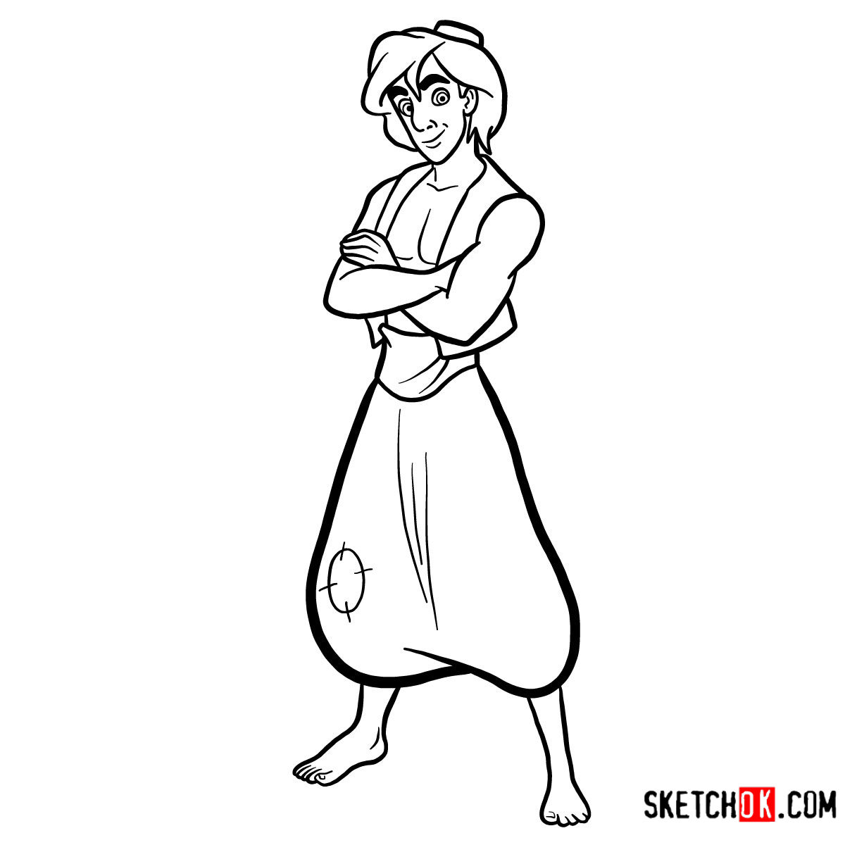 1200x1200 How To Draw Aladdin From Disney's Animated Series