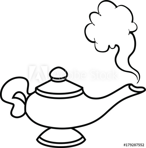 494x500 Genie Jin Lamp Magic Aladdin