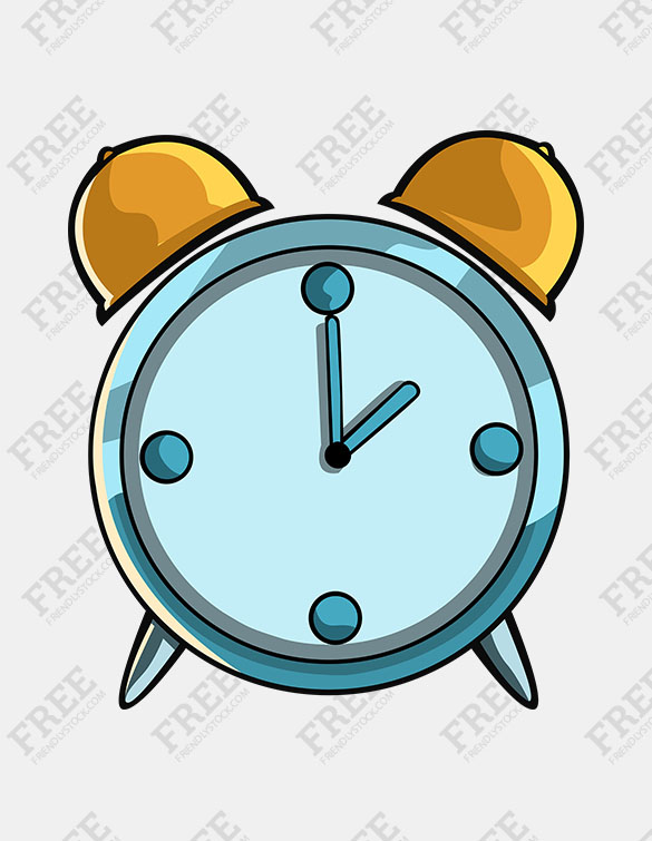 585x755 Free Graphic Vintage Alarm Clock