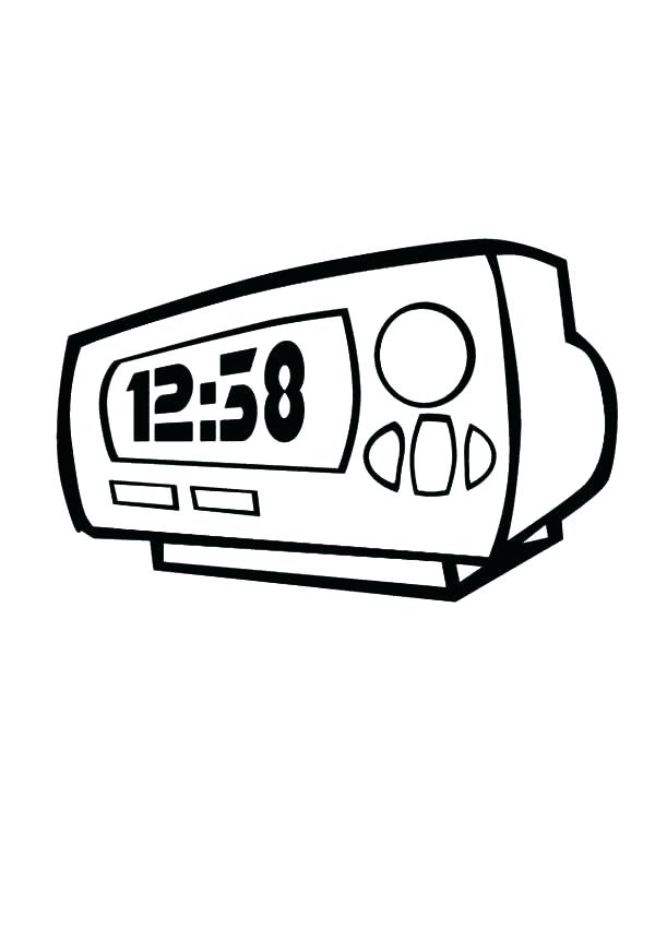 600x851 Digital Alarm Clock Responsive Widget Template Blank Face Sleep