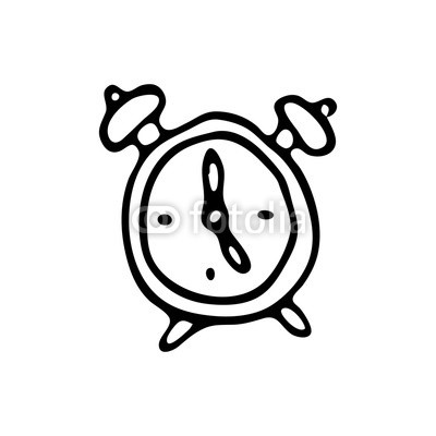 400x400 Hand Drawn Alarm Clock Doodle Sketch Back To School, Icon
