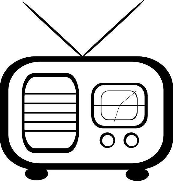 576x600 Old Alarm Clock Radio Clip Art Free Vector In Open Office Drawing