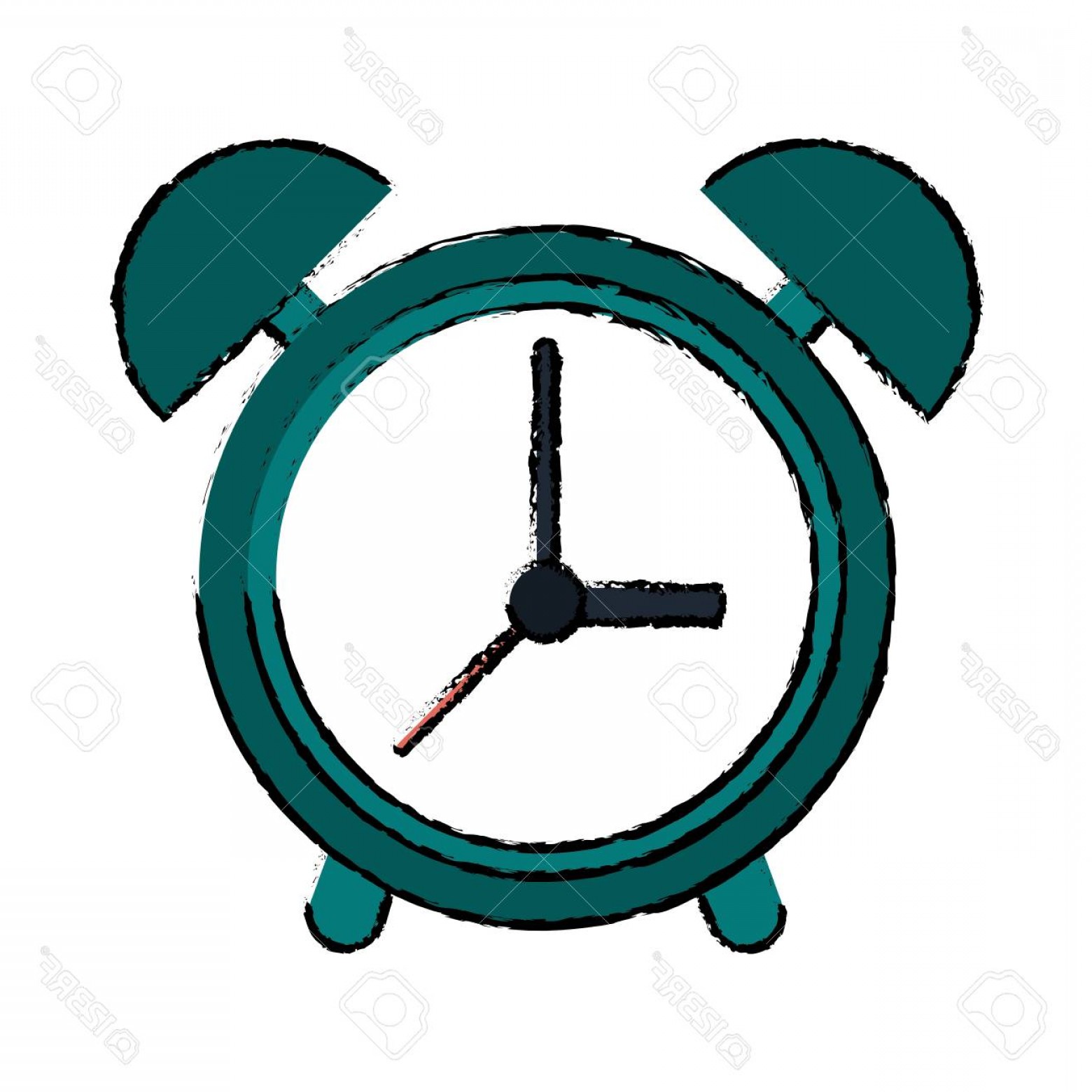 1560x1560 Photostock Vector Drawing Green Clock Time Watch Alarm Vector