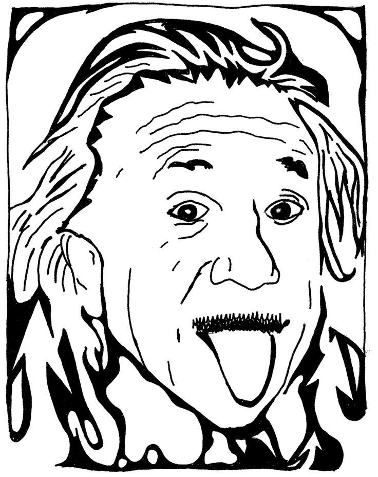 736x927 Albert Einstein Coloring