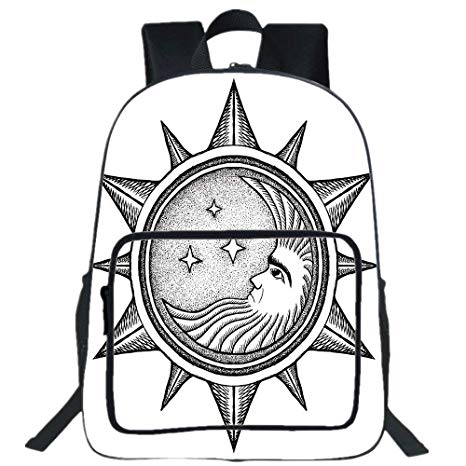 466x466 Casual Backpack,occult Decor,moon Inside