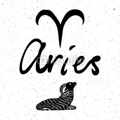 400x400 aries zodiac hand drawing sign for horoscope usable for mystic