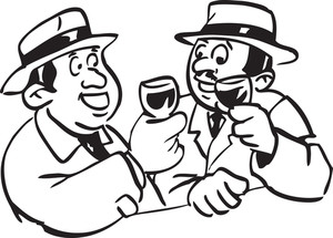 300x215 People Smoking And Drinking Alcohol Royalty Free Stock Image