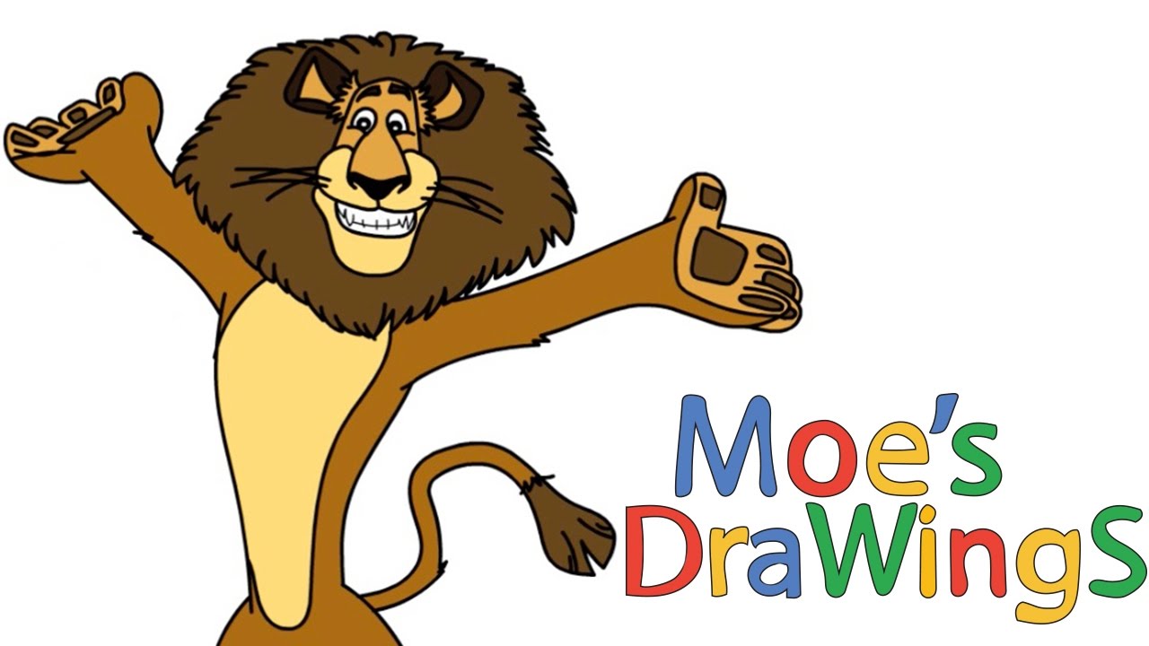 1280x720 madagascar alex dreamworks animation how to draw and coloring fun